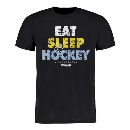 SCALLYWAG® Retro T-Shirt EAT SLEEP HOCKEY Hockey Life is simple Retro Edition
