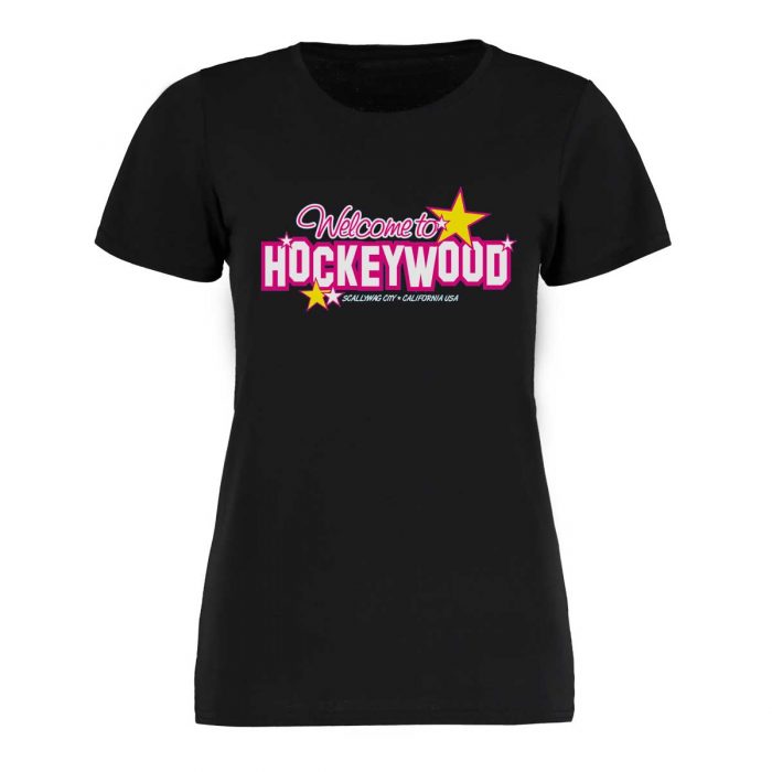 Eishockey T-Shirt von SCALLYWAG® Modell HOCKEYWOOD Girls Schwarz