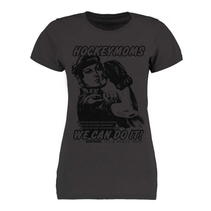 Eishockey T-Shirt von SCALLYWAG® Modell HOCKEYMOMS Girls Schwarz