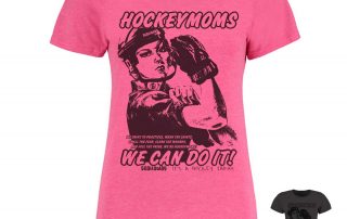Eishockey T-Shirt von SCALLYWAG® Modell HOCKEYMOMS Girls Pink