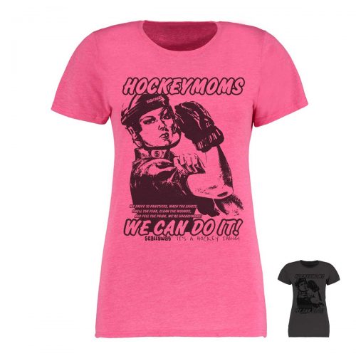 Eishockey T-Shirt von SCALLYWAG® Modell HOCKEYMOMS Girls Pink