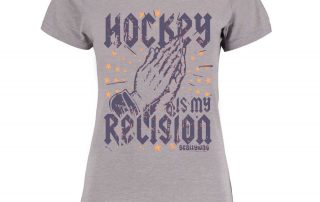 Eishockey T-Shirt von SCALLYWAG® Modell RELIGION Girls Light Grey