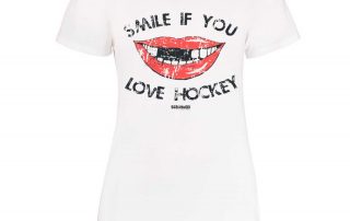 Eishockey T-Shirt von SCALLYWAG® Modell SMILE Girls Weiß
