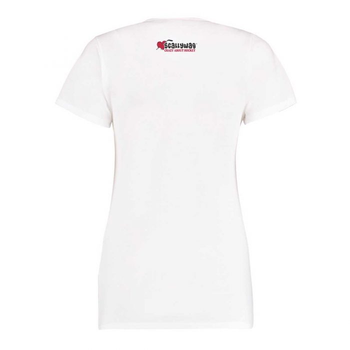 Eishockey T-Shirt von SCALLYWAG® Modell I LOVE HOCKEY Girls Weiß Rückseite
