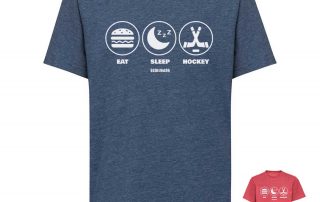 Hockey T-Shirt Kids Eat Sleep Hockey Icons