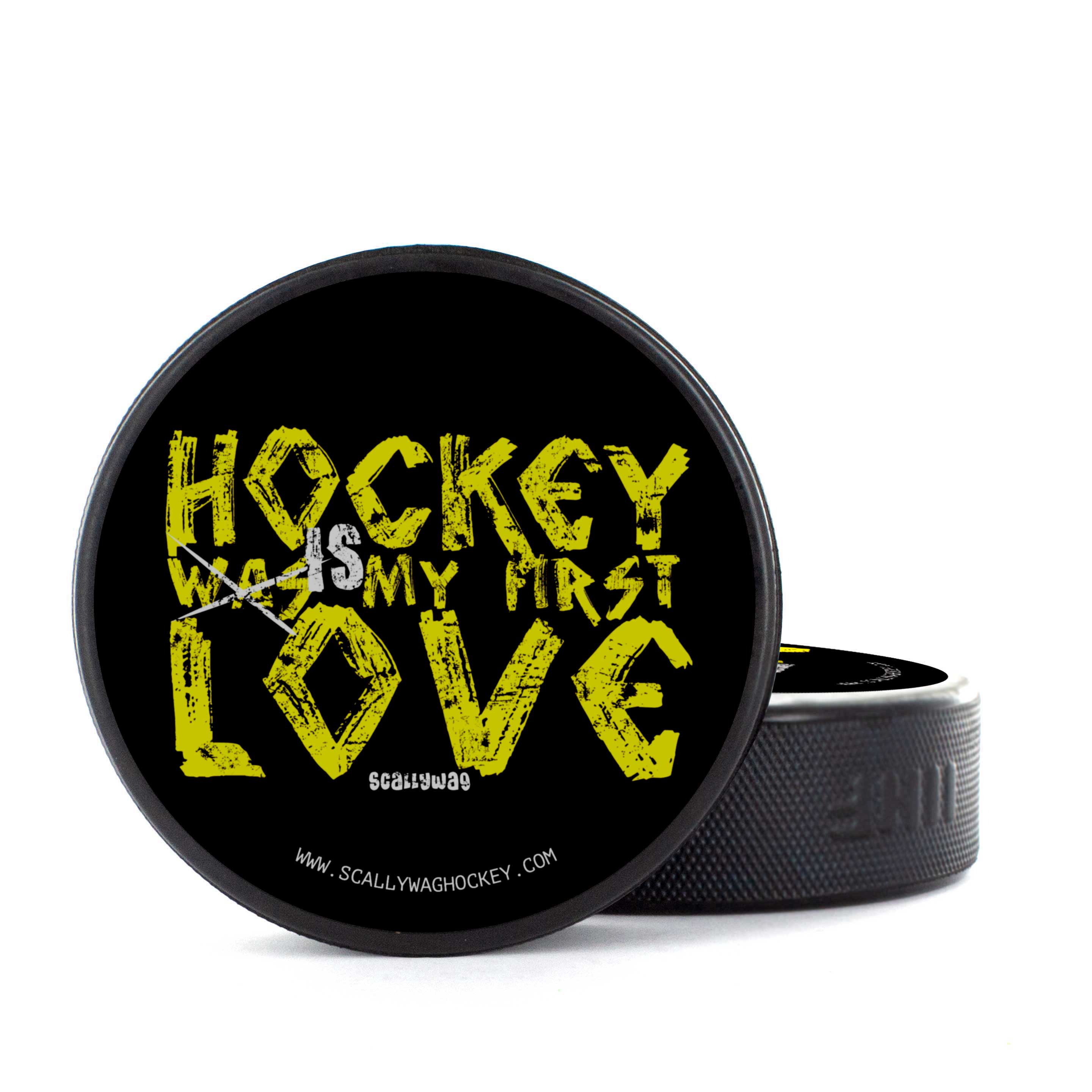 Spieler & Fans Eishockeypuck für Sammler SCALLYWAG® Puck FIRST LOVE HOCKEY 